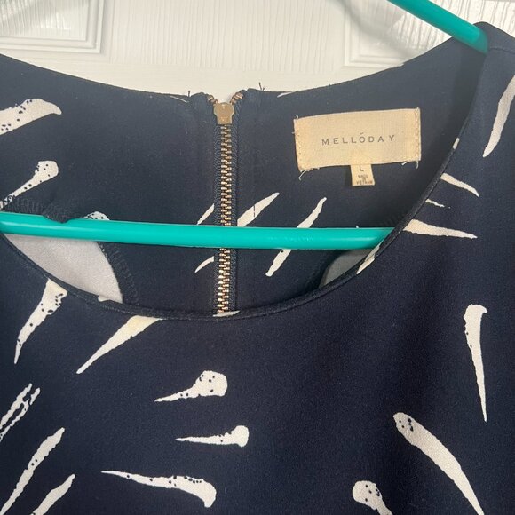 Mellody Women Top in Large: Blue and White - Picture 3 of 5